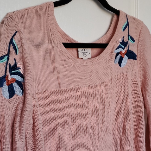 Peplum Sweater with Trumpet Sleeves - Picture 2 of 5